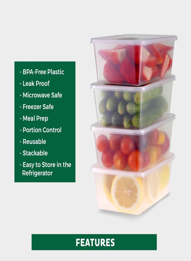 Freshware Food Storage Containers [50 Set] 34 oz Plastic Deli Containers with Lids, Slime, Soup, Meal Prep Containers, BPA Free, Stackable, Leakproof, Microwave, Dishwasher and Freezer Safe - Image 3
