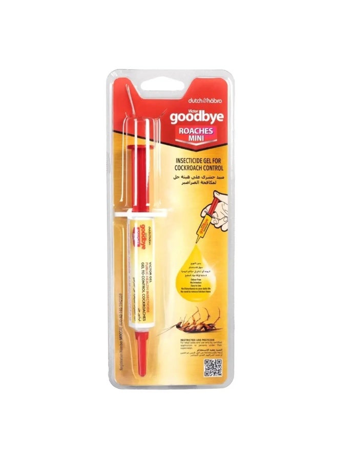 Victor Goodbye Roaches Mini Insecticide Gel for Cockroach Control – 10g Syringe – Odorless & High-Efficacy Roach Killer Bait for Home and Kitchen