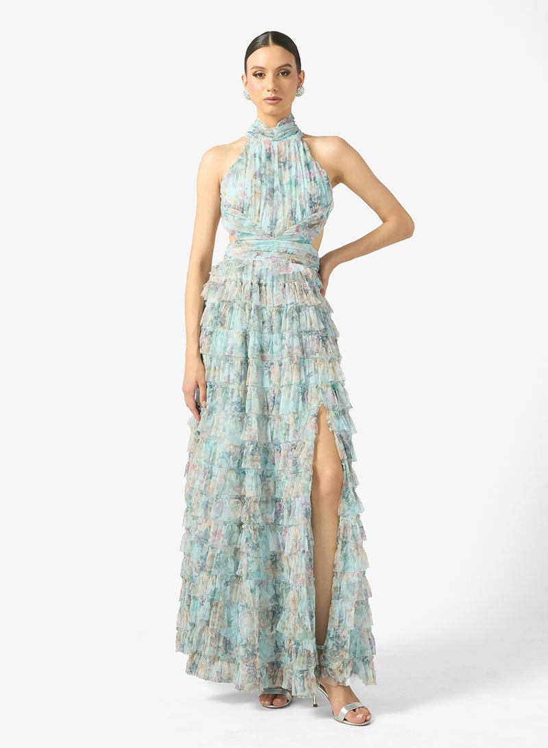 بيوت فستان ماكسي بحمالات مزين بالترتر من أريفا - Image 1