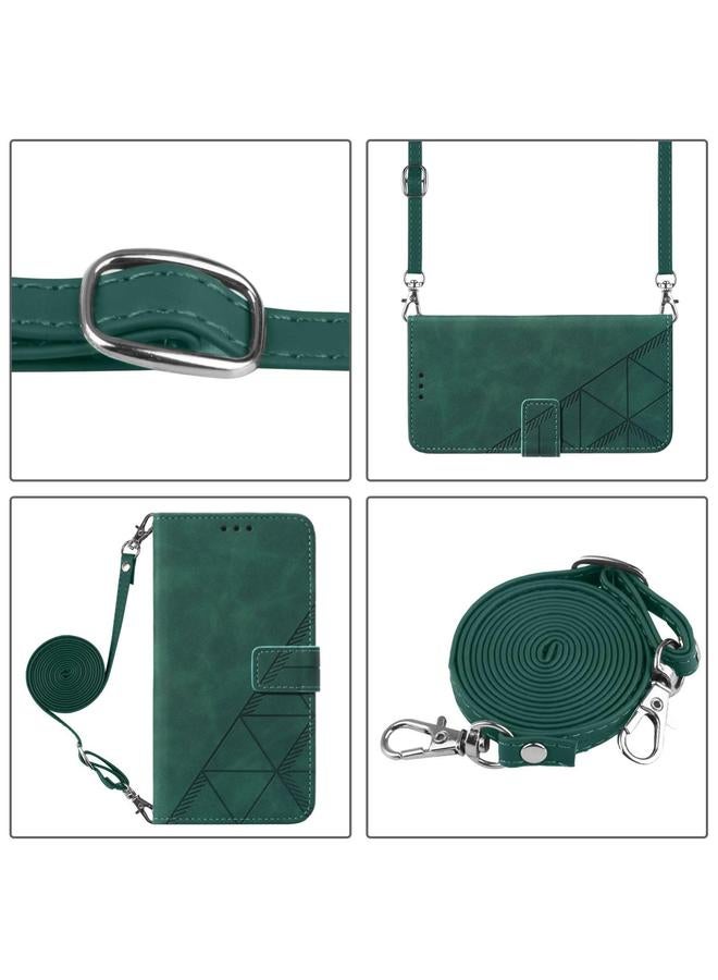 Green Tiger Case For Honor GT Crossbody 3D Embossed Flip Leather Phone Case - Image 3