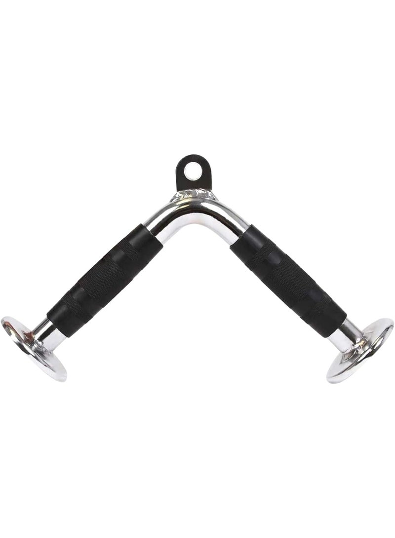 DNC V Bar Cable Attachment for Gym Cable Machine, Heavy Duty Tricep Press Down Bar with Non-Slip Rubber Handle, Solid Steel V-Shaped Pulldown Bar, Home Gym Workout Accessories for Triceps, Back, Biceps, Shoulders - Image 1
