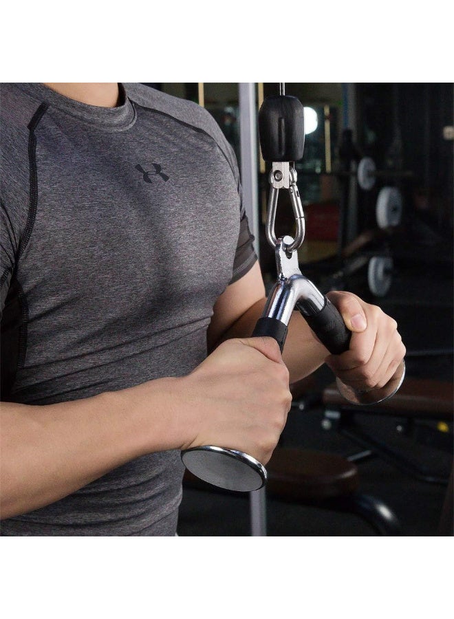 DNC V Bar Cable Attachment for Gym Cable Machine, Heavy Duty Tricep Press Down Bar with Non-Slip Rubber Handle, Solid Steel V-Shaped Pulldown Bar, Home Gym Workout Accessories for Triceps, Back, Biceps, Shoulders - Image 3