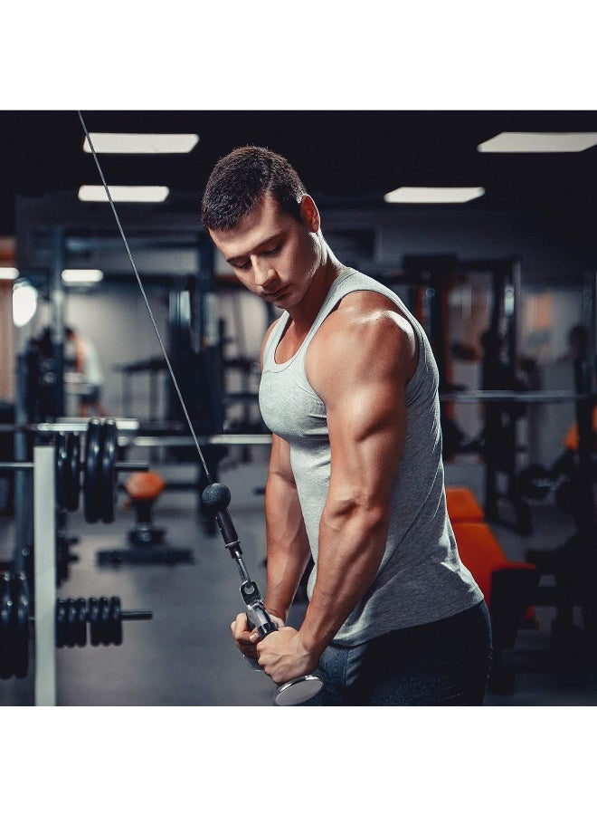 DNC V Bar Cable Attachment for Gym Cable Machine, Heavy Duty Tricep Press Down Bar with Non-Slip Rubber Handle, Solid Steel V-Shaped Pulldown Bar, Home Gym Workout Accessories for Triceps, Back, Biceps, Shoulders - Image 5
