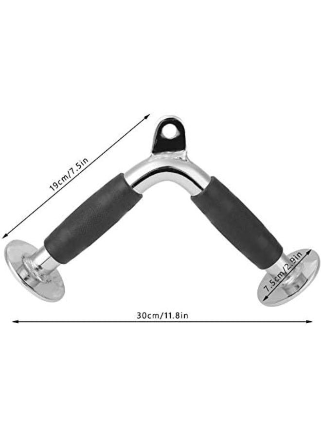 DNC V Bar Cable Attachment for Gym Cable Machine, Heavy Duty Tricep Press Down Bar with Non-Slip Rubber Handle, Solid Steel V-Shaped Pulldown Bar, Home Gym Workout Accessories for Triceps, Back, Biceps, Shoulders - Image 2
