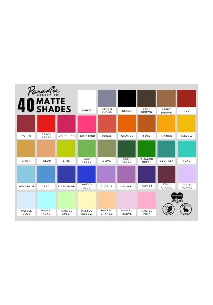 Mehron Makeup Paradise Makeup AQ Refill - Water Activated Face & Body Paint in Black, 0.25 oz (7 ml) - Image 5