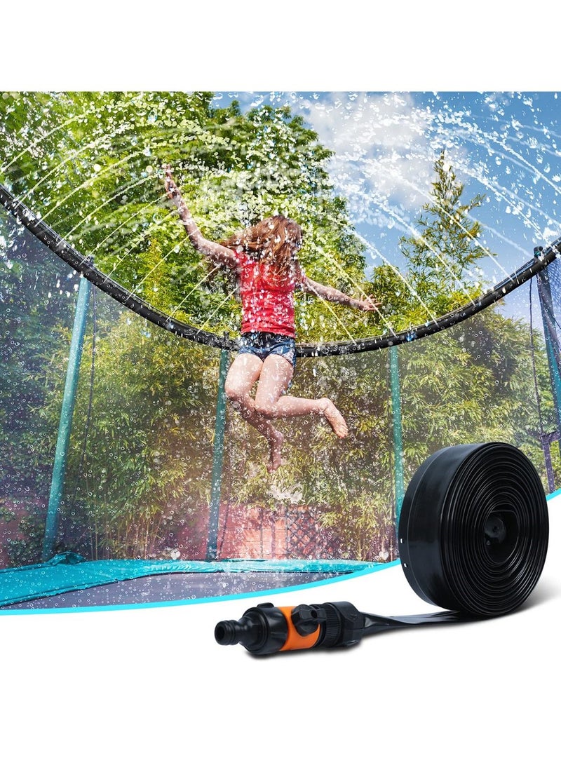 SYOSI Trampoline Sprinkler for Kids, Outdoor Backyard Water Park Fun, Summer Water Sprinkler Toys for Boys and Girls, 15M/49.2FT Long for Ultimate Splash Adventures - Image 1