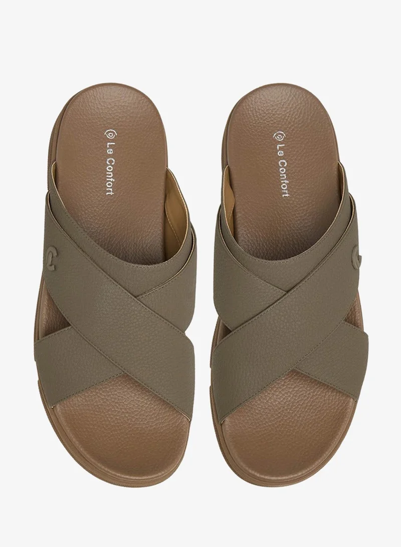 Le Confort Men Cross Strap Comfort Sandals