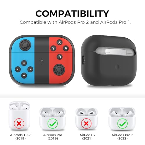 TRONWIN Silicone Airpods Pro 2 Case Protective Cover Skin Gamepad Design for Airpods Pro 2022 - Image 2
