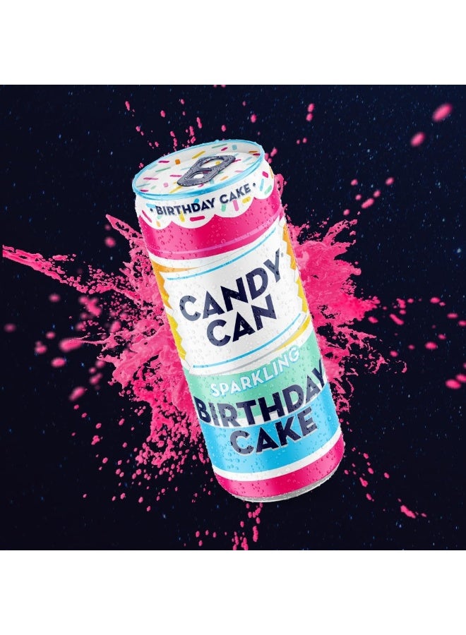 Candy Can Sparkling Birthday Cake Flavour Drink - Zero Sugar - 330 ml - Image 2