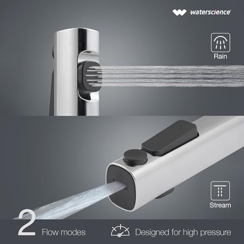 WaterScience Water Saving Health Faucet with Hose | Jet Spray Pipe for Toilet | 2 Flow Modes | Chrome Finish | PURO-HFE-224 - Image 2