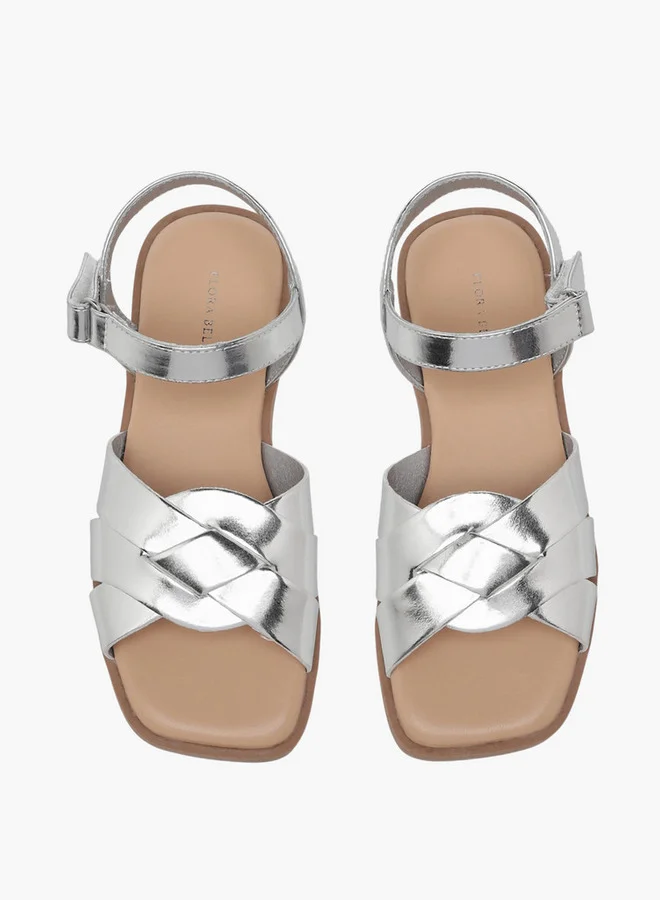 Flora Bella By Shoexpress Flora Bella Girls Metallic Hook & Loop Sandals