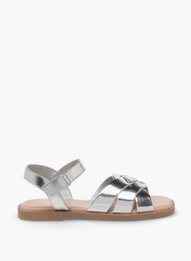Flora Bella By Shoexpress Flora Bella Girls Metallic Hook & Loop Sandals