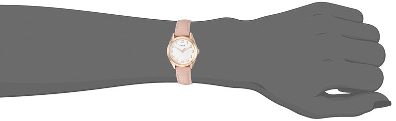 Timex Women's TW2T66500 Briarwood 28mm Pink/Rose Gold Genuine Leather Strap Watch - Image 4