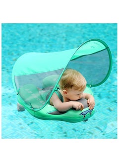 LIMOS Baby Floater Swim Trainer Solid Infant Pool Float Ring with Canopy (Lion Blue)  - Image 2