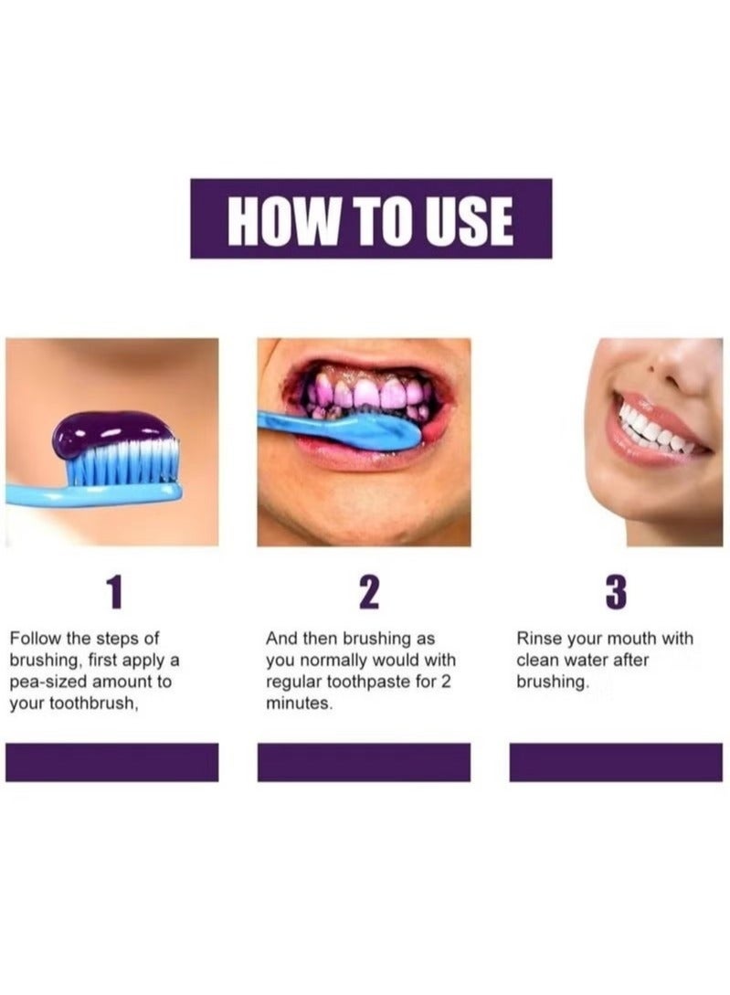 EELHOE 50ml Color-Correcting Whitening Toothpaste: Corrects Tooth Color, Removes Yellow Stains, Effectively Cleans Teeth, and Cares for Oral Health - Image 3