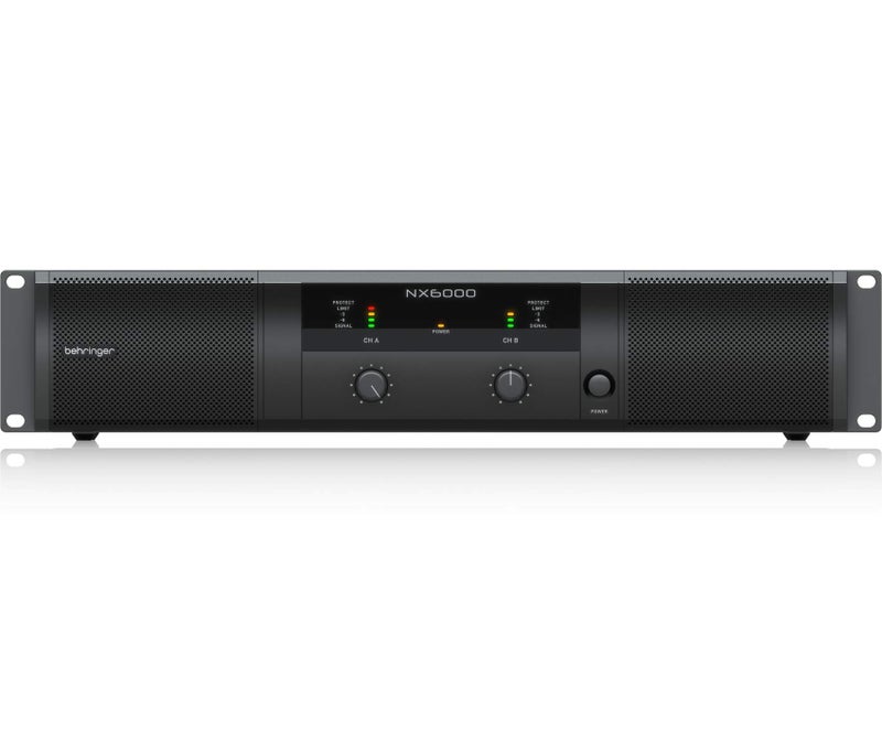 Behringer NX6000 UltraLightweight 6000 Watt ClassD Power Amplifier with SmartSense Loudspeaker Impedance Compensation