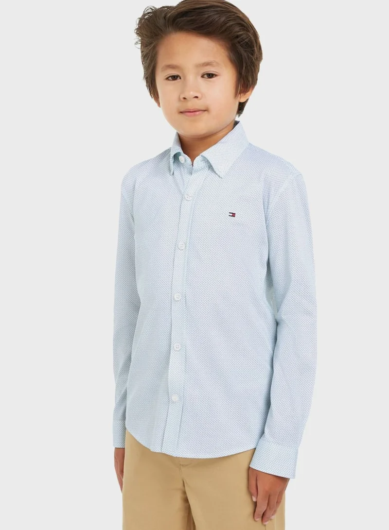 TOMMY HILFIGER Kids Logo Slim Fit Shirt