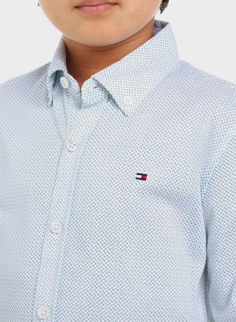 TOMMY HILFIGER Kids Logo Slim Fit Shirt