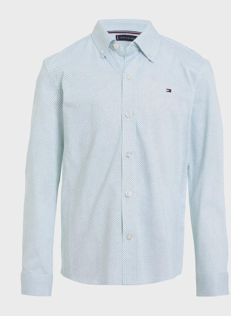 TOMMY HILFIGER Kids Logo Slim Fit Shirt