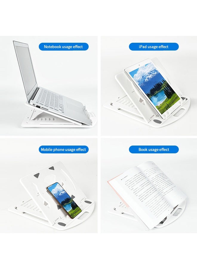 Rotation  Black Laptop  Stand  Adjustable  Height  Aluminum  Alloy  Cooling  Stand Hollow Design Foldable Portable with Phone Holder Suitable for the Saudi Market - Image 3