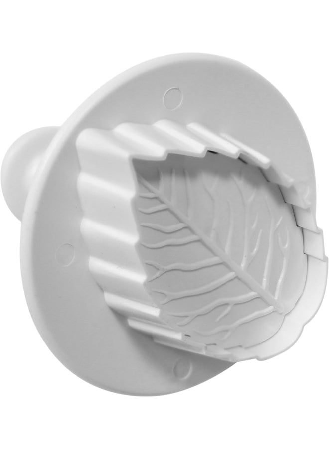 PME RL530 Plunger Cutters 3 kg-Veined Rose Leaf, White, Set of 3 - Image 2