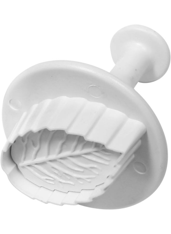 PME RL530 Plunger Cutters 3 kg-Veined Rose Leaf, White, Set of 3 - Image 3