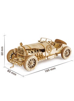Robotime ROKR Grand Prix Car Scale Model MC401, Assembly Brain Teaser 3D Wooden Puzzle DIY Build Model Crafts Kits, Unique Home Decor Birthday Gifts for Teens or Adults  - Image 2