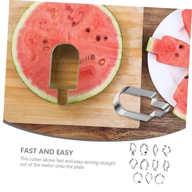 11Pcs Watermelon Cutter Tool Stainless Steel Kitchen Gadget for Fruit Slicing and Snack Making - Image 5