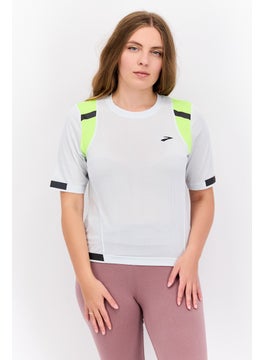 Brooks Women Sportswear Fit Brand Logo Training Top, Ice Grey  - Image 1