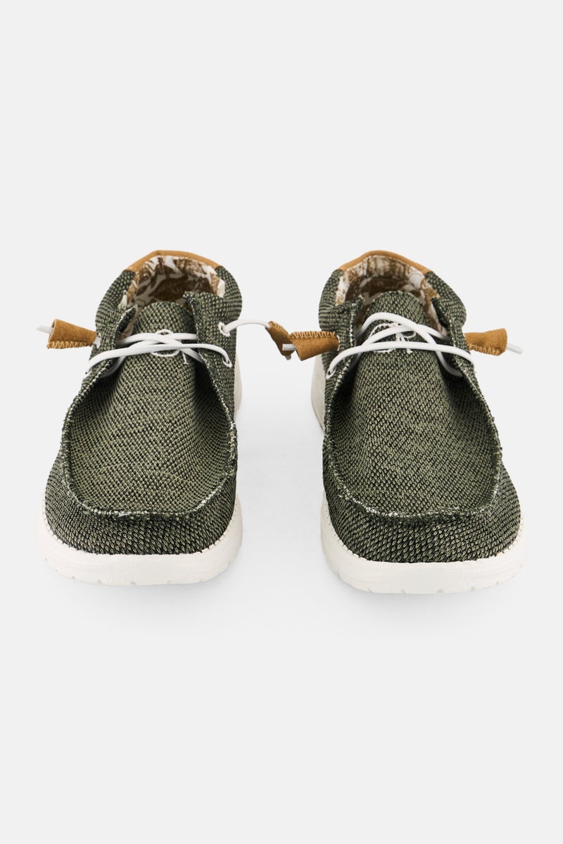 Ocean Pacific Men Lace Up Casual Shoes, Green - Image 3