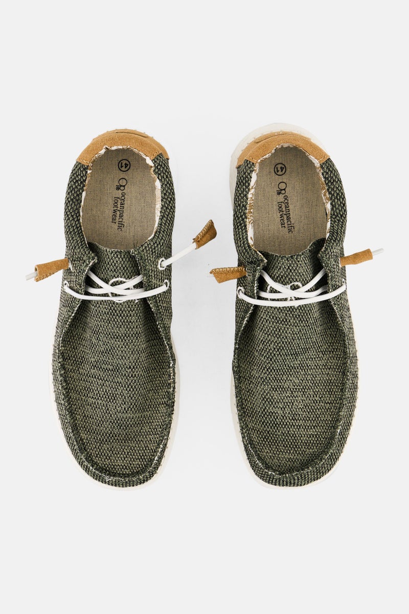 Ocean Pacific Men Lace Up Casual Shoes, Green - Image 4