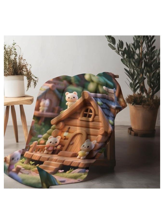 Flannel thin blanket (warm and comfortable, suitable for sleep, gaming, dust removal and sandproof) 150cm*200cm - 4