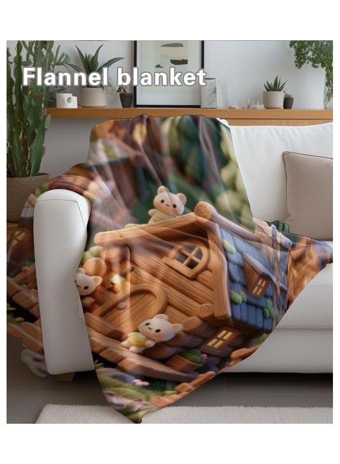 Flannel thin blanket (warm and comfortable, suitable for sleep, gaming, dust removal and sandproof) 150cm*200cm - 4