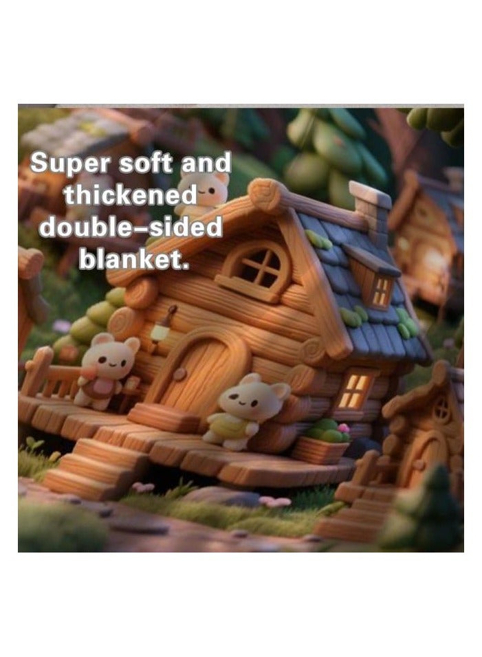 Flannel thin blanket (warm and comfortable, suitable for sleep, gaming, dust removal and sandproof) 150cm*200cm - 4