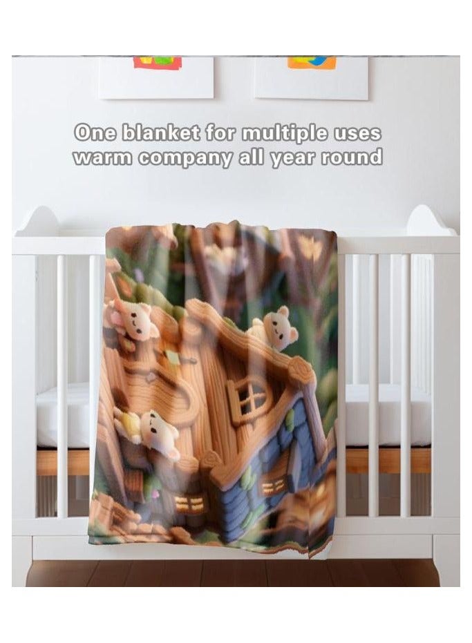 Flannel thin blanket (warm and comfortable, suitable for sleep, gaming, dust removal and sandproof) 150cm*200cm - 4