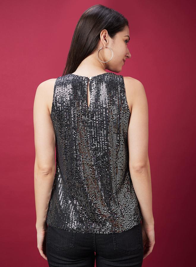 globus Globus Embellished Round Neck Sleeveless Top  - Image 2
