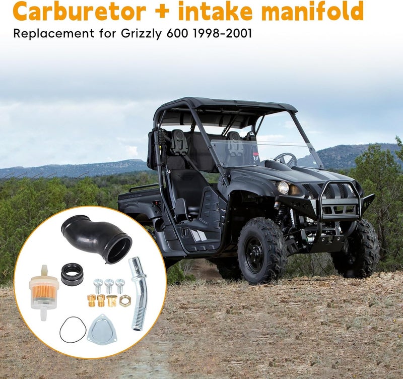 ANTUKO Carburetor and Intake Manifold Boot Replacement for Grizzly 600 (1998-2001) - Image 3