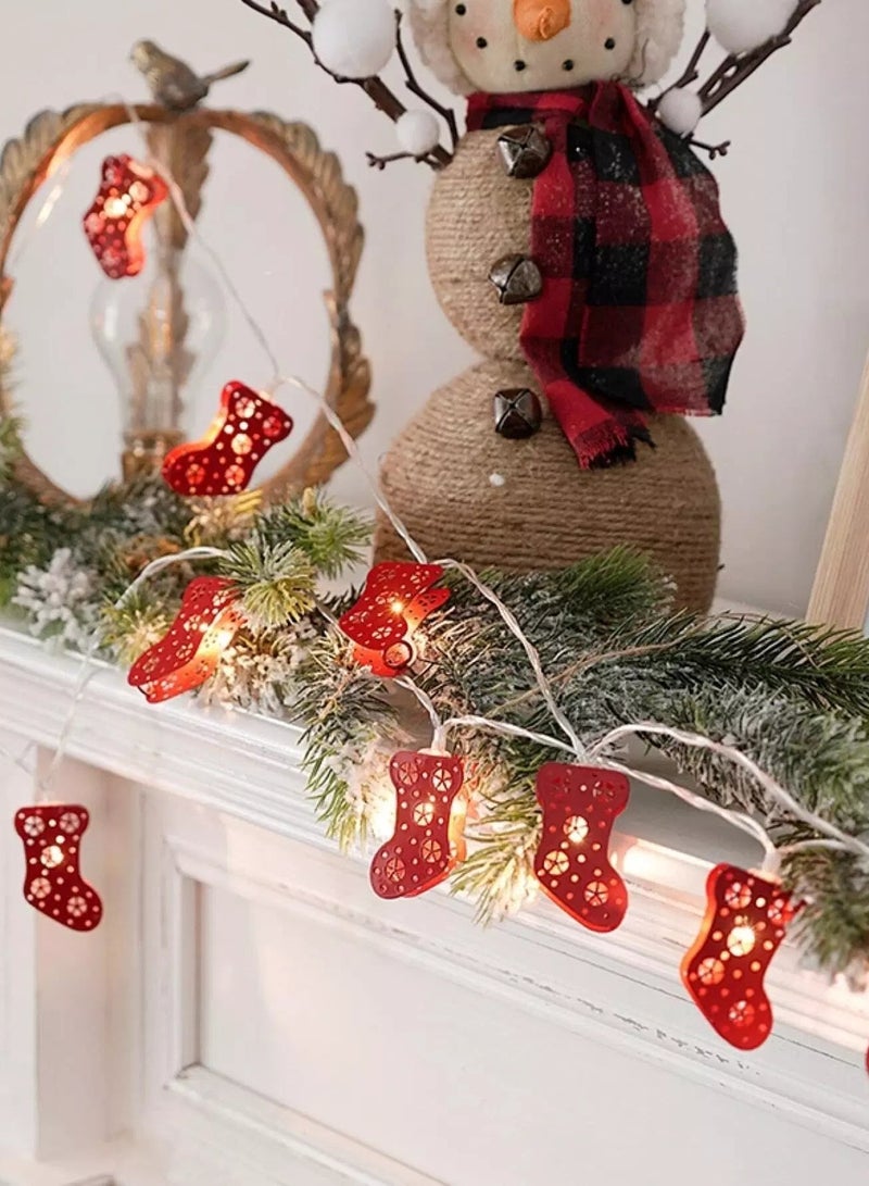 Generic 1pc Christmas String Light With 10pcs Sock Shaped Bulb - Image 1