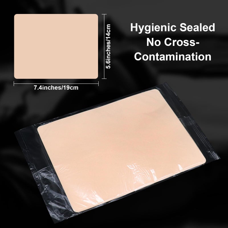 Autdor Blank Tattoo Practice Skins - Autdor 10Pcs Tattoo Skin Practice Double Sides 8x6" Fake Skin Tattooing and Microblading Eyebrow Practice Skin for Tattoo Supplies,Beginners and Experienced Artists - Image 5