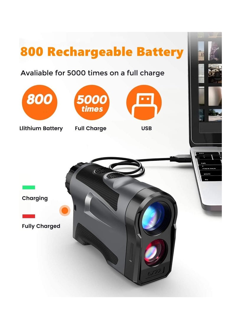 BOBLOV - BOBLOV Slope Golf Rangefinder, 650Ys Golf Distance Finder, Support Vibration/Slope On/Off, USB Charging, Accurately and Fast Locking for Golfing/Hunting, with Speed Mode,Without slope - Image 1