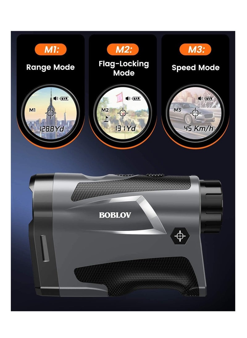 BOBLOV - BOBLOV Slope Golf Rangefinder, 650Ys Golf Distance Finder, Support Vibration/Slope On/Off, USB Charging, Accurately and Fast Locking for Golfing/Hunting, with Speed Mode,Without slope - Image 1