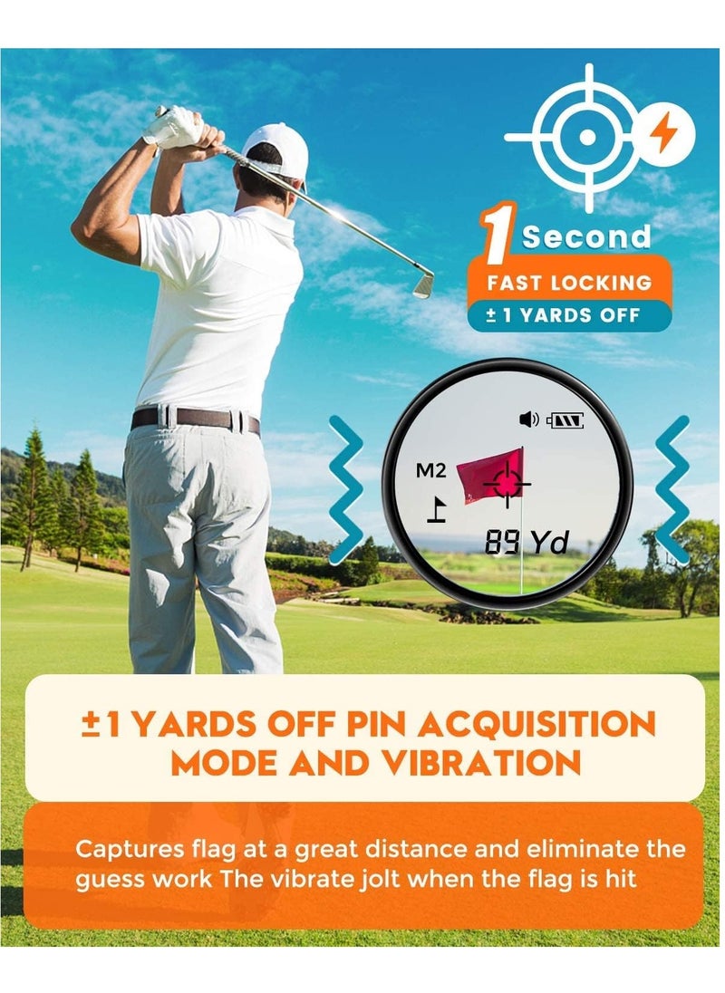 BOBLOV - BOBLOV Slope Golf Rangefinder, 650Ys Golf Distance Finder, Support Vibration/Slope On/Off, USB Charging, Accurately and Fast Locking for Golfing/Hunting, with Speed Mode,Without slope - Image 1