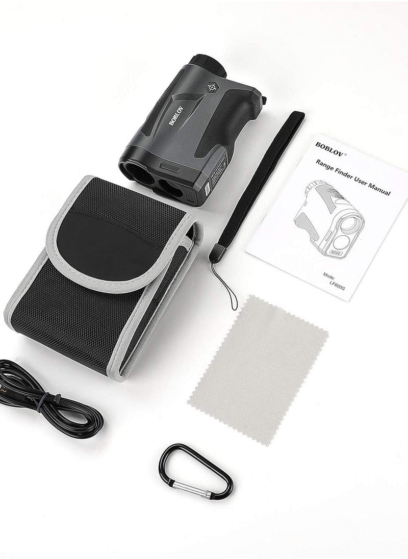 BOBLOV - BOBLOV Slope Golf Rangefinder, 650Ys Golf Distance Finder, Support Vibration/Slope On/Off, USB Charging, Accurately and Fast Locking for Golfing/Hunting, with Speed Mode,Without slope - Image 1