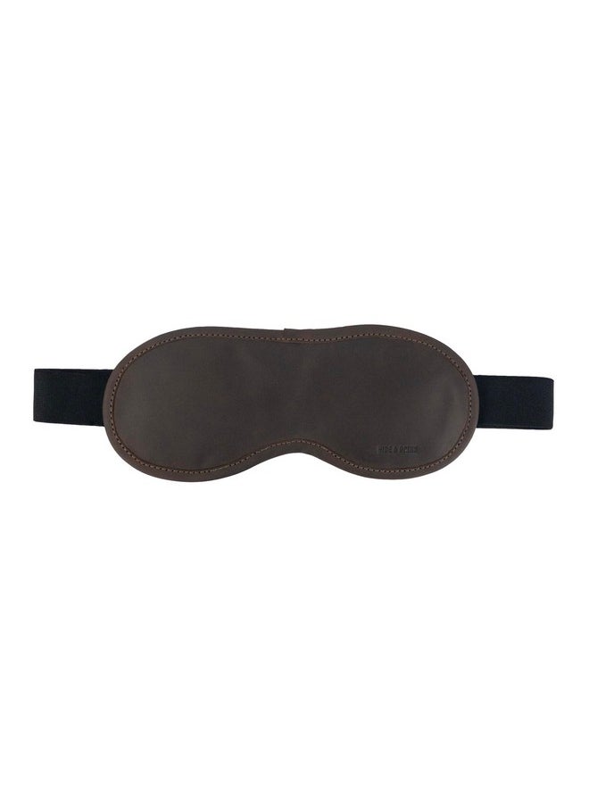 Hide & Drink Unisex Sleep Eye Mask Light Blocking For Sleeping Handmade From Full Grain Leather Bourbon Brown  - Image 2