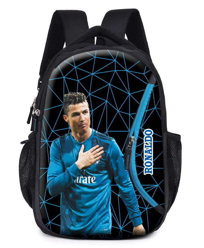Ronaldo School Bag Printed Travel Daytrip Office College Backpack for Girls & Boys Multi-Purpose Bag - Image 1