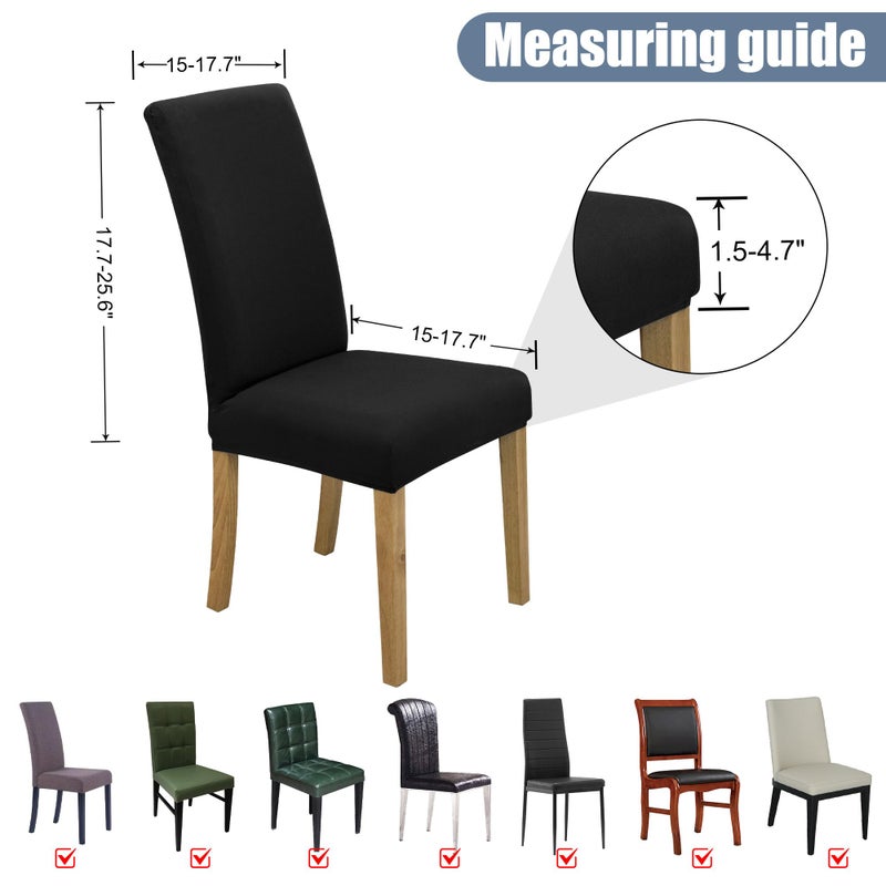 BIETYONE Chair Covers,Dining Room Chair Covers Set of 6,Stretch Kitchen Chair Cover,Washable Dining Chair Cover,Parsons Chair Slipcovers Protective,for Home,Restaurant,Banquet - Image 5