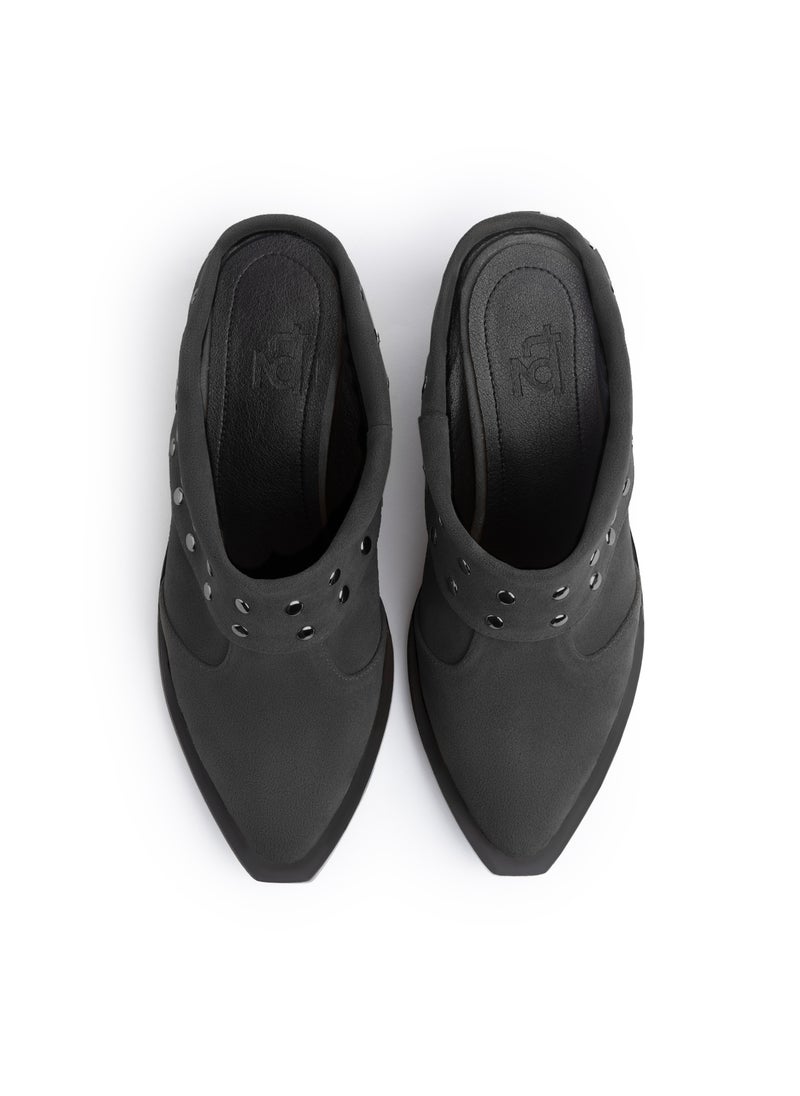 TGS Studded Suede Heel Mules  - Image 2
