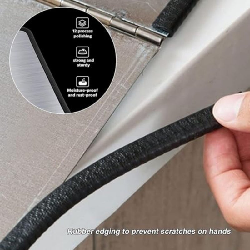 Grease Splatter Guard, Foldable Stainless Steel Oil Splatter Screens for Frying Pan, Nonstick Oil Splash Insulation Board Oil Splatter Guard Stove Heat Insulation Board for Cooking 4 Sided - Image 3