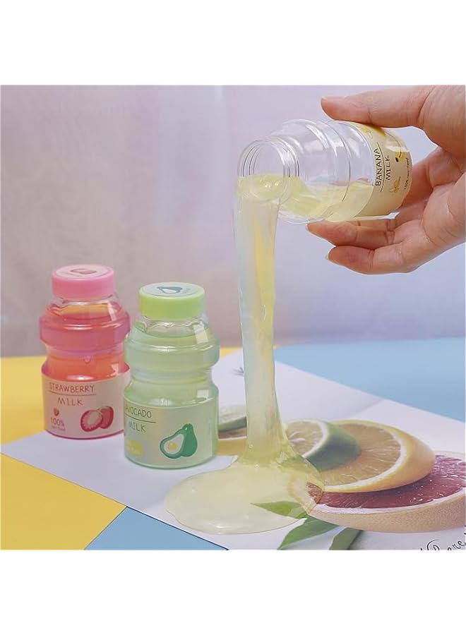 Clear Slime Strawberry Jelly Slime Fluffy Slime Stretchy Crunchy Slime Bubble Slime Soft Putty Stress Relief Toy Party Favors Slime Add Ins Super Light Favor Gift and Birthday (Yellow-3) - Image 4