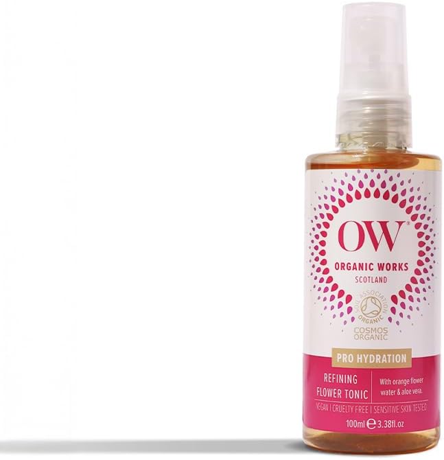 Organic Works Refining Flower Tonic 100mlRefines PoresHydratesSoothes With Neroli WaterCentellaReduces RednessImproves Texture Boosts RadianceHelps Preserve Skins BarrierFor All Skin Types